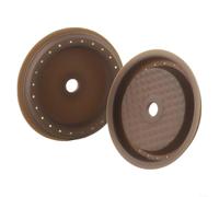 HomeVortex Coperchi riutilizzabili in silicone per capsule ricaricate, compatibili con VertuoLine per cialde, coperchio marrone da 59 mm, accessori per caffè resistenti al calore (2 pezzi)