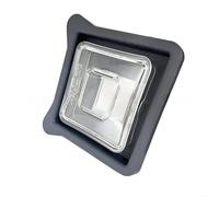HomeVortex Coperchio di ricambio quadrato per frullatore, trasparente, con guarnizione sicura, per frullatori commerciali Blendtec, tappo in plastica grigia, 14,5 x 14,5 x 16,5 cm