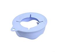 HomeVortex Coperchio per ciotola in silicone, con porta versante, no per paraspruzzi, per mixer da 4,5-5 qt, coperchio flessibile resistente al calore, con foro per appenderlo, blu