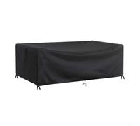 HomeVortex Copertura impermeabile per mobili da patio 420D, resistente, per divani componibili combinati, resistente ai raggi UV, con prese d'aria e cinghie regolabili, colore nero (203 x 102 x 74 cm)