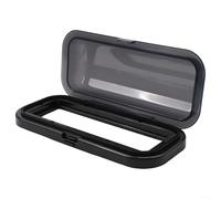 HomeVortex Copertura stereo marina resistente all'acqua, scudo protettivo per barca in ABS con molla ribaltabile, custodia anti-sale per lettore audio marino, nero, 230 x 102 x 45 mm