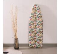 HomeVortex Copriasse da stiro di ricambio, 147 x 48 cm, extra largo, in cotone, con coulisse, resistente alle alte temperature, bordo elastico, facile da montare, per la lavanderia domestica, grigio