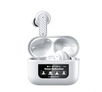 HomeVortex Cuffie di traduzione wireless, con schermo a colori per interpretazione simultanea in 144 lingue tecnologia di conduzione (bianco)