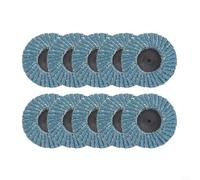 HomeVortex Disco abrasivo a tazza in corindone con zirconia da 5 cm, grana 40/60/80, disco lamellare per rimozione della ruggine del metallo, set di cuscinetti per lucidatura in nylon da 50 mm