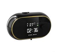 HomeVortex Dispenser di sapone senza contatto da parete, 450 ml, dispenser automatico di schiuma liquida con display della temperatura, schermo LCD per bagno e cucina (nero schiuma)