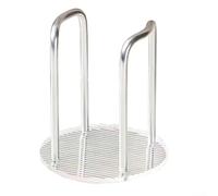 HomeVortex Dispenser per tazze in acrilico, impilabile invertito, portabicchieri di carta per cucina, ufficio, bar, salvaspazio in plastica trasparente, organizer per tazze, argento (sedile singolo