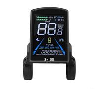 HomeVortex Display LCD a colori per bici elettrica S-100, 24V-72V, connettore SM, per protocollo OMD 2, computer da ciclismo impermeabile con codice di errore della batteria velocità, nero