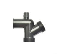 HomeVortex Dissipatore di rifiuti alimentari, raccordo a T in plastica per fognatura singola/doppia/quattro vie per configurazioni, tubo a gomito grigio o nero per collegamento tubo di scarico del