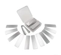 HomeVortex Etichette per piante in alluminio, double face, in metallo, con filo, per giardino, vivaio, uso esterno, resistenti alle intemperie, scrivi su entrambi i lati, 82 x 25 mm, confezione da 50