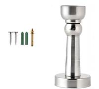 HomeVortex Fermaporta in acciaio inox, con forte tenuta magnetica e molla ammortizzante, montaggio a parete o a pavimento, per camera da letto di hotel, bagno, finitura spazzolata, 9,5 x 4,4 x 4 cm