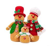 HomeVortex Figure di uomo di peluche di Natale per la decorazione natalizia, morbido cotone PP ripieno decorazioni per le vacanze, carino allegro ornamenti da scrivania per librerie, davanzali, aree
