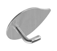 HomeVortex Gancio da parete in acciaio inox 304, a forma di goccia d'acqua, autoadesivo, senza foratura, moderno, per vestiti, cappelli, colore argento (A)