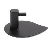 HomeVortex Gancio da parete in acciaio inox 304, a forma di goccia d'acqua, autoadesivo, senza foratura, moderno, per vestiti, cappelli, colore argento (D)