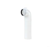 HomeVortex Gomito di scarico per WC a parete in HDPE, anti-intasamento, a risparmio idrico, per impianti idraulici, per montaggio bianco per ridurre blocchi e (250 mm)