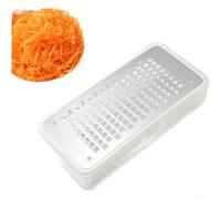 HomeVortex Grattugia per formaggio in acciaio inox, 304, resistente alla ruggine, per verdure e frutta, manico ergonomico utensile da cucina (D)