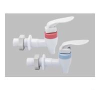 HomeVortex Interruttore per rubinetto dell'acqua calda fredda rossa e blu, per erogatore d'acqua, adattatore per rubinetto in plastica, con filettatura esterna standard, accessorio compatto per filtro