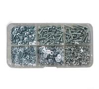 HomeVortex Kit assortito con testa cilindrica in acciaio inossidabile 304 per viti a macchina Phillips, dadi e rondelle, per set di fissaggio a croce m3, con scatola portaoggetti, 300 pezzi, per casa