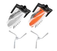 HomeVortex Kit di accessori di ricambio per DJI per ROMO P e ROMO S Robot Aspirapolvere, Include 2 spazzole a rullo e 2 spazzole laterali, plastica ad alta resistenza e pulizia in fibra