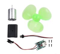 HomeVortex Kit di modellini a turbina eolica, generatore eolico fai da te con lame rotanti a 360°, strumento didattico in plastica per educazione alle energie rinnovabili, verde trasparente, diametro