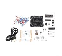 HomeVortex Kit orologio elettronico fai da te con display LED rotante, modulo DS1302 in tempo reale, scheda di apprendimento SCM da 5 V per pratica di saldatura, allarme automatico di luminosità e