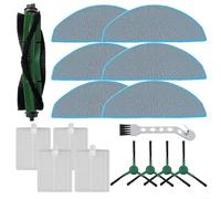 HomeVortex Kit Parti di Ricambio Per Roomba 105 per Combo Q0520 Essential Aspirapolvere Con Spazzola A Rullo Principale Spazzole Laterali Mop Panni Filtro Pulizia Set