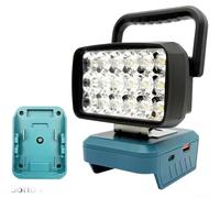 HomeVortex Lampada da lavoro portatile a 18 LED, 1500 lumen, con uscita USB-C da 18 W, compatibile con batterie M-Brand da 18 V/20 V, verde acqua (MT-USB-Type-C)