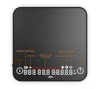 HomeVortex Maestri - Bilancia da caffè ricaricabile con timer e timer, bilancia elettronica da cucina da 0,1 g, colore: nero