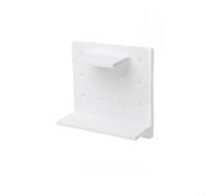 HomeVortex Moderno organizer da parete in plastica forata, per la casa, versatile tavola perforata in polipropilene, resistente, per soggiorno, cucina, camera da letto, 22 x 22 cm, bianco