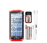 HomeVortex Multimetro digitale 628A 6000 conteggi True RMS, ricaricabile con NCV Live Wire Detection Display retroilluminato per test elettrici fai da te 1000 V DC 750 V AC (628 A rosso)
