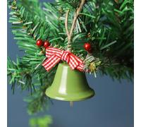 HomeVortex Ornamento decorativo a forma di campana di Natale in metallo da appendere all'albero di Natale, decorazione per la casa per le vacanze, design a sfera in ferro, decorazione stagionale per