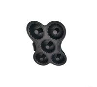 HomeVortex Padella per ciambelle in silicone, per friggitrice ad aria, antiaderente, con manico, lavabile in lavastoviglie, per muffin, cupcake, per cuocere facilmente la cucina (è nero)