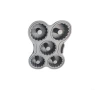 HomeVortex Padella per ciambelle in silicone, per friggitrice ad aria, antiaderente, con manico, lavabile in lavastoviglie, per muffin, cupcake, per cuocere facilmente la cucina (grigio)