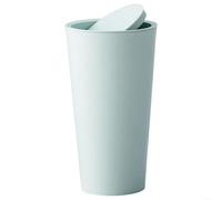HomeVortex Pattumiera per auto, con coperchio a pressione, a prova di perdite, antipolvere, in plastica PP, per portabicchieri, contenitore compatto per auto, ufficio, casa, scrivania, 8 x 16,5 cm