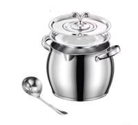HomeVortex Pentola da 3 l con colino, rimovibile, resistente al calore, per cucina e gastronomia, argento, 24 x 18 x 18 cm