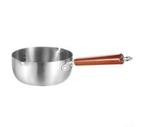 HomeVortex Pentola per latte in acciaio inossidabile 304, 18/20/22 cm, con manico ergonomico, resistente alla ruggine, per mini pentola per burro, olio, cioccolato, facile da pulire (18 cm)
