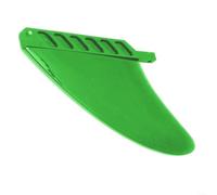 HomeVortex per tpu - Pinna per tavola da surf in gomma morbida, in PVC leggero, per kitesurf, design a doppia chiglia, nero, giallo verde, 18,5 x 14 cm (A)