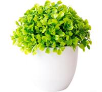 HomeVortex Pianta artificiale in vaso, bonsai finto da 16 cm, con foglie realistiche, in plastica, non richiede manutenzione, decorazione per casa, soggiorno, ufficio, scrivania