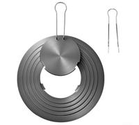 HomeVortex Piastra di conduzione del calore rimovibile, diffusore in lega di alluminio da 3 mm per stufe ElectricGas, 26 cm, scongelamento rapido con manico staccabile