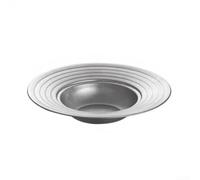 HomeVortex Piatto per pasta in acciaio inox, 26 cm, oro e argento, rotondo, per servire cucina occidentale, insalate, antipasti o dessert, design elegante per tavolo da pranzo domestico e speciale per