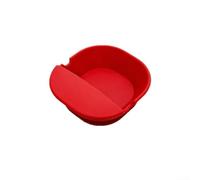 HomeVortex Poggiamestolo in silicone a ventosa, antiscivolo, per spatole e forchette, resistente al calore, con forte adesione per piani di lavoro lisci, rosso