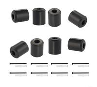 HomeVortex Portasci da parete con staffe in gomma regolabili per display verticale da snowboard, supporto per sci fissi e non fissi, include viti e tasselli per una facile installazione (8 pezzi)