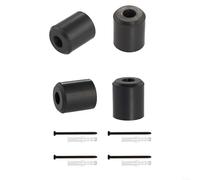 HomeVortex Portasci da parete con staffe in gomma regolabili per display verticale da snowboard, supporto per sci fissi e non fissi, include viti e tasselli per una facile installazione (4 pezzi)