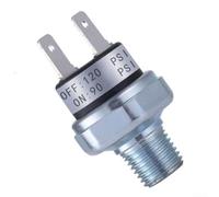 HomeVortex Pressostato compressore d'aria 90-120 PSI, 1/4 "per filettatura NPT, valvola di controllo CC 12V/24V per sistemi di sospensione ferroviaria e treni, lega di alluminio, argento (90-120PSI)