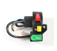 HomeVortex Pulsante interruttore per bicicletta elettrica 3 in 1 con indicatore di direzione per clacson, controllo manubrio in PVC per e-bike, scooter, moto, 22,5 mm, colore nero