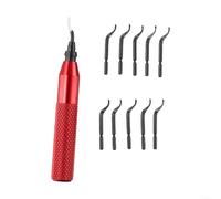 HomeVortex RB3000 Sbavatura Tool Set Con 10 BK3010 HSS Lame di Stoccaggio Maniglia Design Metallo Legno Plastica Burr Remover Per Stampa 3D Ghisa Ottone Rame Alluminio Bordi Curvi