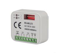 HomeVortex Ricevitore Wireless Multifrequenza 300-868MHz, per Garage Gate, Compatibile, con Nice Hormann per marantec FAAC, Rolling Fixed Code, AC/DC 9-30V, 2, Canale, 50m (Bianco)