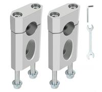 HomeVortex Riser per manubrio da 22 mm, morsetto in alluminio per Coleman BT200X MX650, per mini moto da cross, postura migliorata, coppia di ferramenta argentata