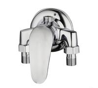 HomeVortex Rubinetti miscelatore per vasca da bagno, valvola cromata con manico spesso per vasca da bagno, corpo in ottone pressofuso a gravità, ingresso standard compatibile con la maggior parte dei