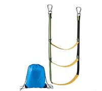 HomeVortex Scaletta pieghevole in corda marina a 3/4/5 gradini per gommoni, kayak, motoscafo, canoa, ganci in nylon e acciaio inox, portatile, pieghevole (3 gradini)
