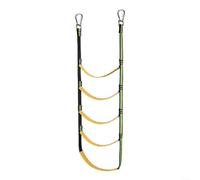 HomeVortex Scaletta pieghevole in corda marina a 3/4/5 gradini per gommoni, kayak, motoscafo, canoa, ganci in nylon e acciaio inox, portatile, pieghevole (5 gradini)